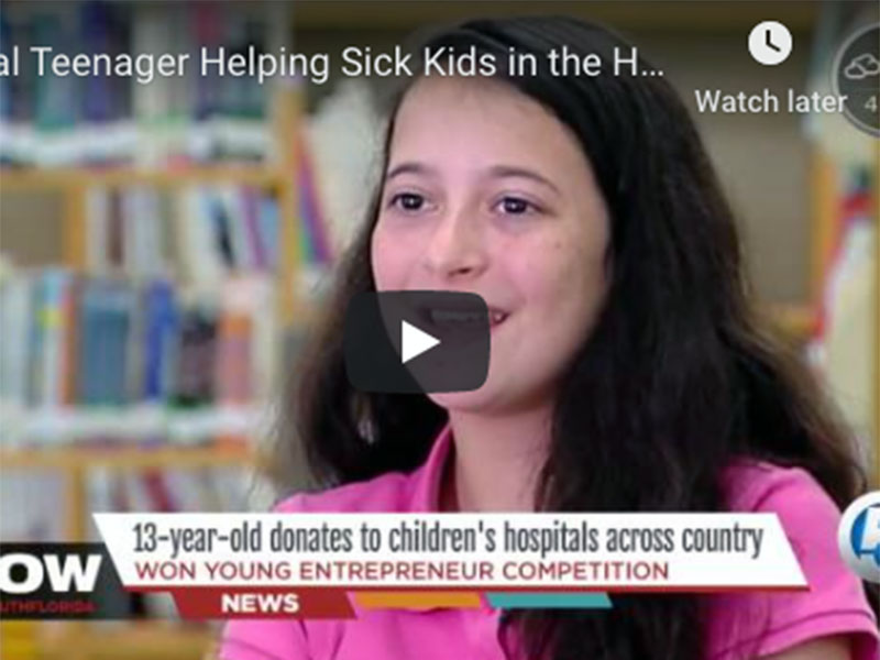 Local Teenager Helping Sick Kids who are in the Hospital (WPTV)